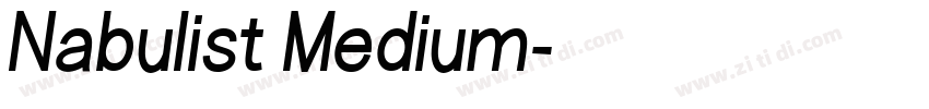 Nabulist Medium字体转换